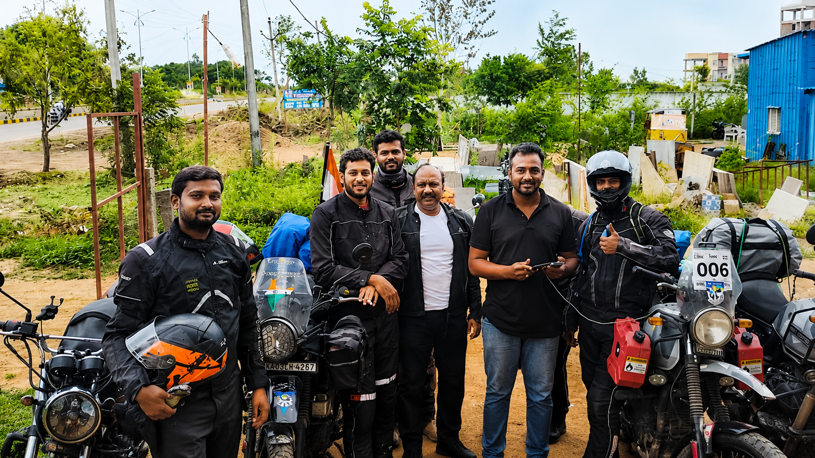Motorcycle touring team hosted at Decent Lodge Kamareddy